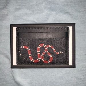 Kingsnake print GG Supreme card case